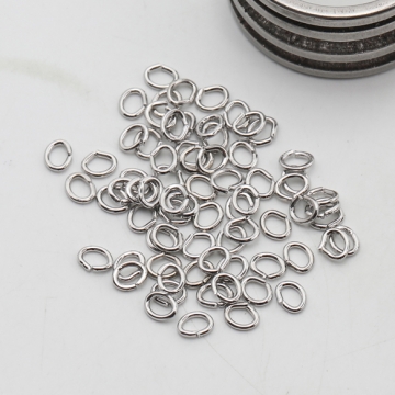 Cカン ゴールド（16KGP）/ロジウム 楕円マルカン 接続金具 銅製 約0.5×2.5×3mm（2g）