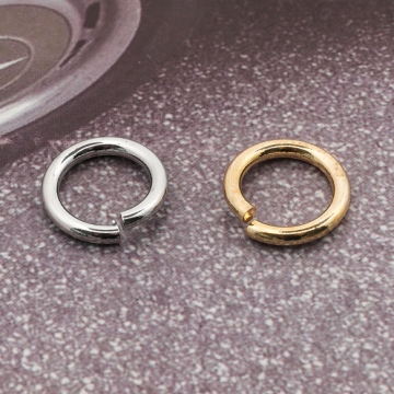 丸カン ゴールド（16KGP）/ロジウム マルカン 接続金具 銅製 約1.8×12mm（5g）