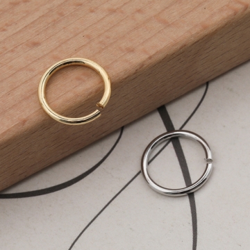 丸カン ゴールド（16KGP）/ロジウム マルカン 接続金具 銅製 約1.8×12mm（5g）