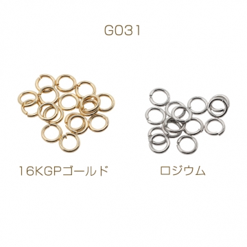丸カン ゴールド（16KGP）/ロジウム マルカン 接続金具 銅製 約0.8×5mm（5g）
