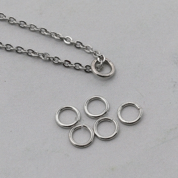 丸カン ゴールド（16KGP）/ロジウム マルカン 接続金具 銅製 約0.6×4mm（5g）