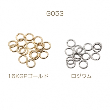 丸カン ゴールド（16KGP）/ロジウム マルカン 接続金具 銅製 約0.8×5mm（20g）
