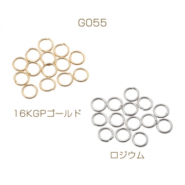 丸カン ゴールド（16KGP）/ロジウム マルカン 接続金具 銅製 約0.7×5mm（20g）