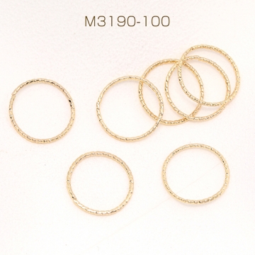メタルリングパーツ ツイスト 線径1mm ゴールド 15mm【100ヶ】