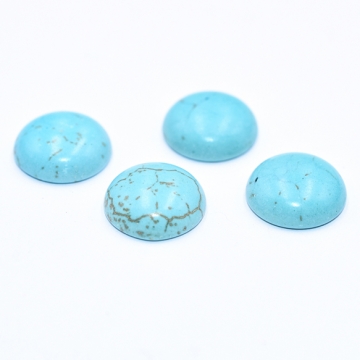 ターコイズ デコパーツ 半円 14mm ブルー【20ヶ】